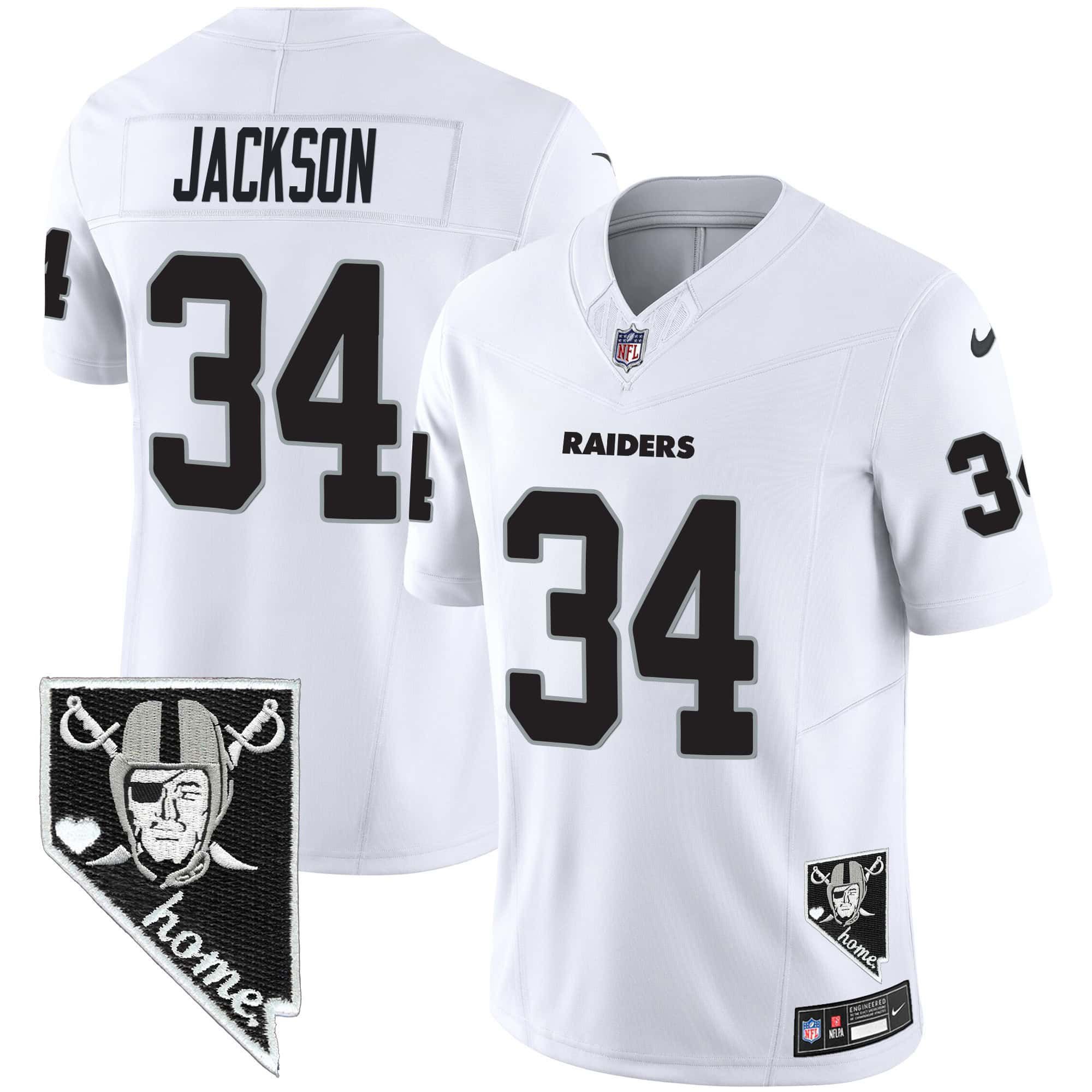 Men Oakland Raiders #34 Jackson White 2024 Nike Nevada Home Patch Vapor NFL Jersey->indianapolis colts->NFL Jersey